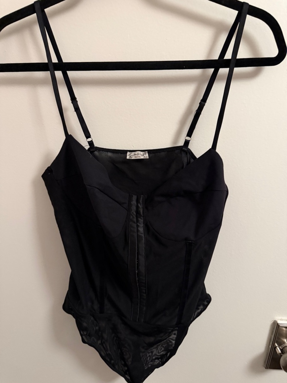 Free People Black Spaghetti-Strap Kids One-Piece Bodysuit